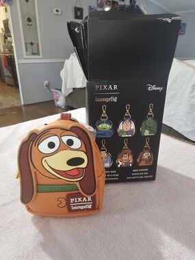 Loungefly Pixar Slinky Dog Orange Mini Backpack Bag Charm